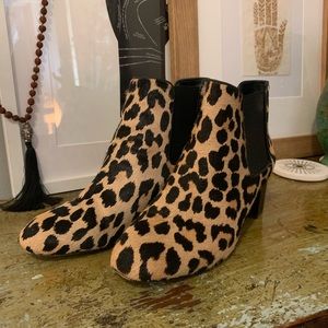 Kate spade leopard calf hair booties